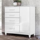 Ver imagem 2 de Cômoda para Quarto 98cm com 4 Gavetas Baco Flex Branco Z17 - Mpozenato