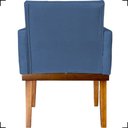 Ver imagem 6 de Kit 2 Poltronas Decorativa para Sala Recepção Consultório Escritório Base em Madeira Divine