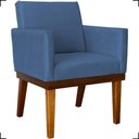 Ver imagem 3 de Kit 2 Poltronas Decorativa para Sala Recepção Consultório Escritório Base em Madeira Divine