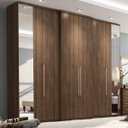 Ver imagem 1 de Guarda-Roupa Thb Lumiére Glass com Espelho 6 Portas 4 Gavetas
