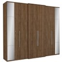 Ver imagem 2 de Guarda-Roupa Thb Lumiére Glass com Espelho 6 Portas 4 Gavetas