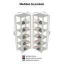 Ver imagem 5 de Armário Estante Multiuso Organizador de Canto 10 Prateleiras 118cm Rustic Preto Madesa