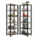 Ver imagem 4 de Armário Estante Multiuso Organizador de Canto 10 Prateleiras 118cm Rustic Preto Madesa