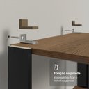 Ver imagem 6 de Armário Estante Multiuso Organizador de Canto 10 Prateleiras 118cm Rustic Preto Madesa