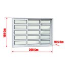 Ver imagem 4 de Janela Alumínio Elite c/Travessas 3F.Móv.1/3 100 x 200 V.Liso Branco Brimak