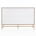 Ver imagem 7 de Cômoda Square para Quarto Grande 6 Gavetas Pés de Metal 138cm Louro Freijó Casavee