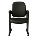 Ver imagem 6 de Poltrona Auditório Rebatível 02 Lugares – Linha Premium - Corino Preto - 38102