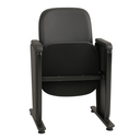 Ver imagem 3 de Poltrona Auditório Rebatível 02 Lugares – Linha Premium - Corino Preto - 38102