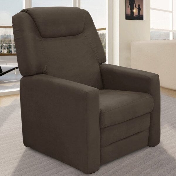 Poltrona do Papai Sleep Chair Reclinavel no Tecido Suede Veludo  Simbal - 1