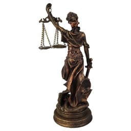 ESTÁTUA THÊMIS DEUSA DA JUSTIÇA COM BALANÇA . - 2
