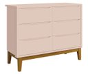 Ver imagem 4 de Jogo de Quarto para Bebê Classic New Rosa Fosco com Madeira - Reller