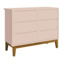 Ver imagem 4 de Jogo de Quarto para Bebê Classic New Rosa Fosco com Madeira - Reller