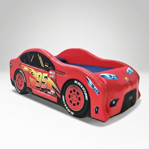 Cama Infantil Carro Venom Totalmente Estofada:vermelha