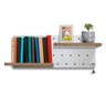 Prateleira Livros Suporte Decorativa Mdf Perfurado Pinus - 1
