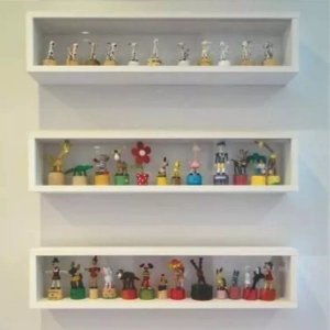 3 Nichos Retangulares 60cm x 15cm x 15cm MDF Branco