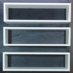 3 Nichos Retangulares 60cm x 15cm x 15cm MDF Branco - 2