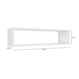 3 Nichos Retangulares 60cm x 15cm x 15cm MDF Branco - 3