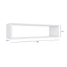 3 Nichos Retangulares 60cm x 15cm x 15cm MDF Branco - 3