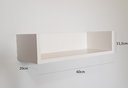 Ver imagem 1 de Kit 3 Prateleiras para Livros, Decoração 60cm X 20cm X 11,5cm 100% Mdf Branco
