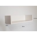 Ver imagem 1 de Kit 3 Prateleiras para Livros, Decoração 60cm X 20cm X 11,5cm 100% Mdf Branco