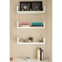 Ver imagem 2 de Trio Prateleiras U 60x15 Mdf 15mm Branco Nicho Livros