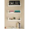 Trio Prateleiras U 60x15 Mdf 15mm Branco Nicho Livros - 2