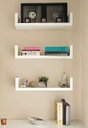 Ver imagem 2 de Trio Prateleiras U 60x15 Mdf 15mm Branco Nicho Livros