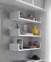 Ver imagem 1 de Trio Prateleiras U 60x15 Mdf 15mm Branco Nicho Livros