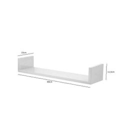 Trio Prateleiras U 60x15 Mdf 15mm Branco Nicho Livros - 3