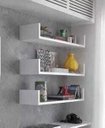 Ver imagem 2 de Trio Prateleiras U 60x15 MDF 15mm Branco Nicho Livros