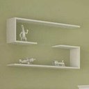 Ver imagem 1 de Kit 2 Prateleiras para Decoração Tipo J Nicho Branco