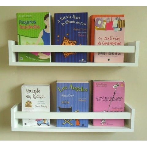 Prateleira para Livros Infantil - 2 Unidades de 60cm de Comprimento