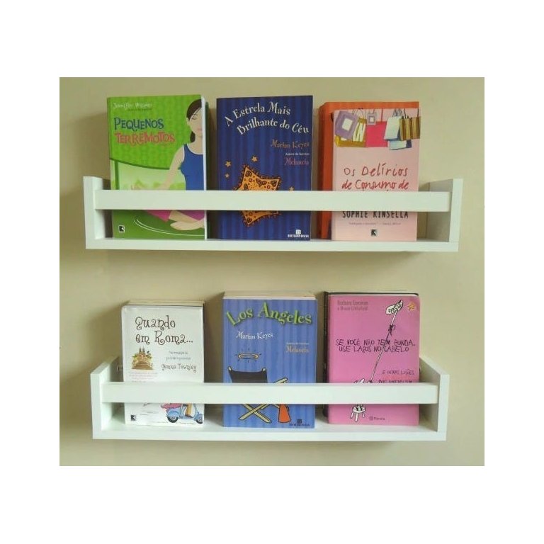 Prateleira para Livros Infantil - 2 Unidades de 60cm de Comprimento