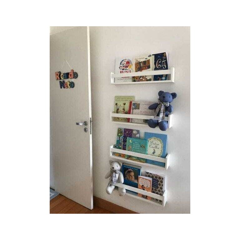 Prateleira para Livros Infantil - 04 Unidades de 60cm de Comprimento