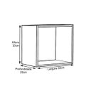 Ver imagem 2 de Kit 03 Nichos Quadrados Organizador 33x30x20cm Mdf Branco