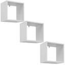 Ver imagem 1 de Kit 03 Nichos Quadrados Organizador 33x30x20cm Mdf Branco