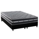 Ver imagem 1 de Conjunto Box King: Colchão Molas Anjos Ensacadas Black Graphite + Base Crc Suede Gray(193x203)