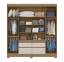 Ver imagem 3 de Guarda Roupa Casal Espelho Bilbao 4 Porta 4 Gavetas Amendola