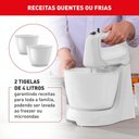 Ver imagem 3 de Batedeira Arno Mini Chef HM10 185W 4 Velocidades 2 Tigelas 4L Branco 110V