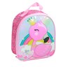 Kit Mochila Rodinhas e Alças + Estojo + Lancheira Flamingo Feminina Poliester + Pvc 16" Yepp Rainbow - 3