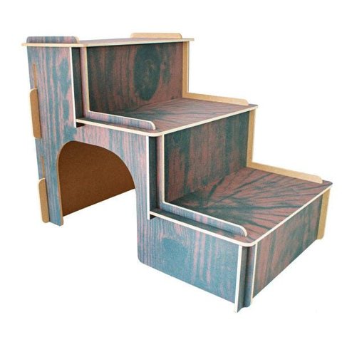 Escada Mdf para Cachorro e Gatos - Mogno