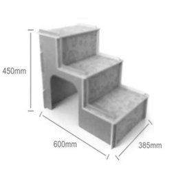 Escada MDF Para Cachorro e Gatos - Mogno - 4