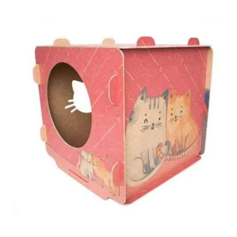 Casinha para Gatos - Cubo Vermelho
