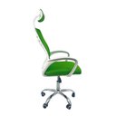 Ver imagem 3 de Kit 8 Cadeiras Escritório Diretor Tela Mesh com Encosto de Cabeça Verde e Branco