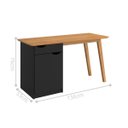Ver imagem 4 de Escrivaninha 1 Porta 1 Gaveta Buri Preto Acetinado Cinamomo