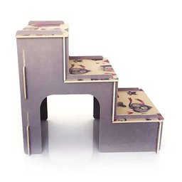Escada MDF Para Cachorro e Gatos - Roxa - 2