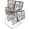 Porta Retrato Giratório de Metal para 12 Fotos 10x15 Prata - 1