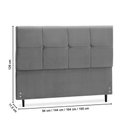 Ver imagem 3 de Cabeceira Estofados Casal Queen Quarto 1,64cm Poliana Suede Cinza Madelina Decor
