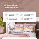 Ver imagem 4 de Kit Cobre Leito Colcha Solteiro Verano com Almofadas Estampadas 05 Peças - Dupla Face Percal 300