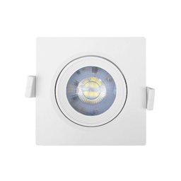 Spot Led Taschibra Alltop 5w Quadrado Embutir Mr16 38° - Luz Fria 6500k - 12